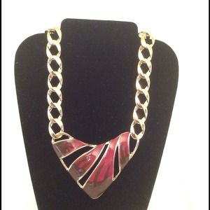 Maroon and burgundy necklace