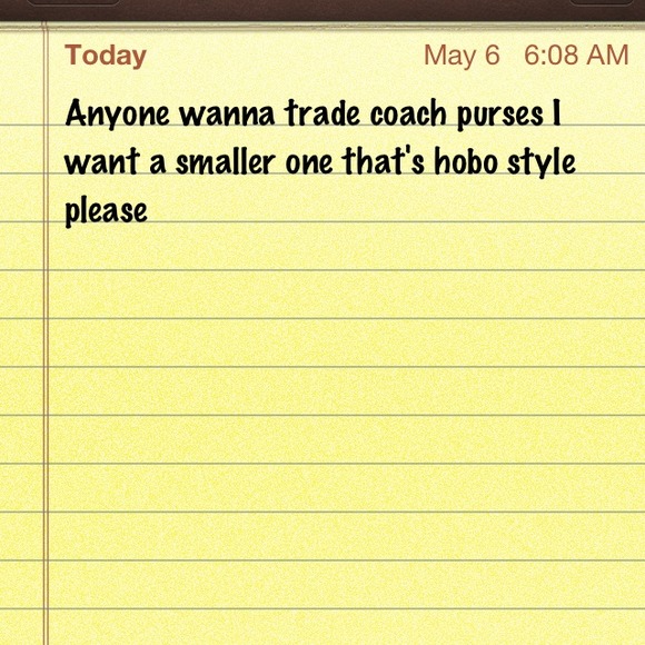 Wanna trade coach purses