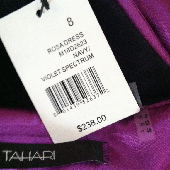 Tahari Navy/Violet Rosa Dress - Picture 4 of 4
