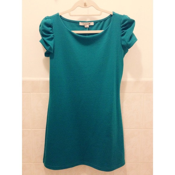 F21 Teal Dress - Picture 1 of 3
