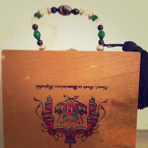 Cigar Box Purse w/ Black Tassel