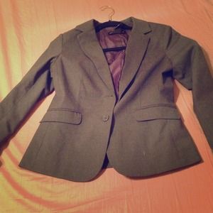 Gray blazer. Size 10 petite. Never worn.