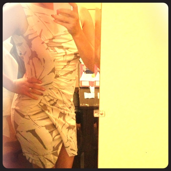 Gray with white formal dress - Picture 1 of 2