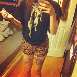 leopard shorts