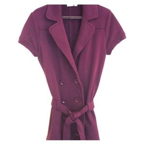 Short sleeve jacket in wine color