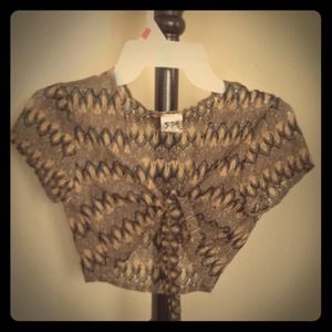 Cute tie shirt with tube top