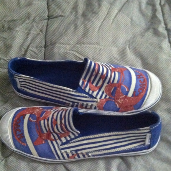 * SOLD * Kiera poppy nautical coach shoes