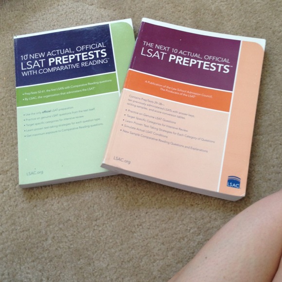LSAT prep test review books. SOLD ❌