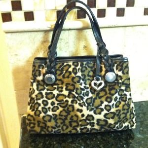 Brighton leopard mini tote