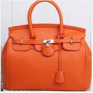 Orange lock & key Birkin lookalike bag 🎀