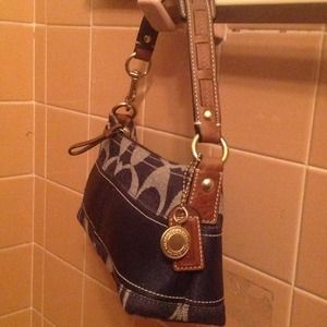 Small Denim Coach Bag