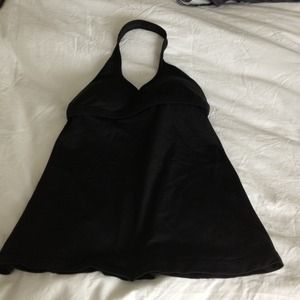 Black Lulu lemon halter neck top