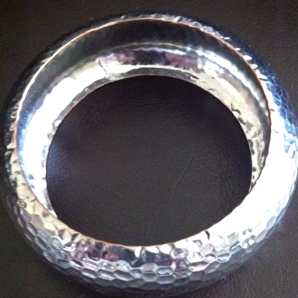 Silver color textured bangle bracelet from HM!