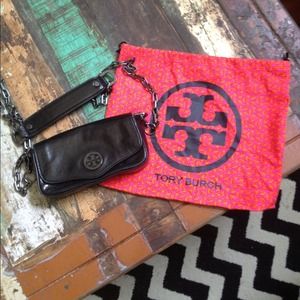 Tory Burch Foldover Metallic Leather Mini Bag