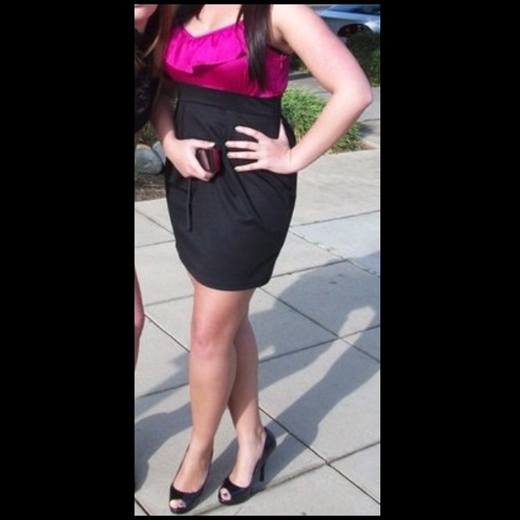 Pink and black twofer 2-fer dress Forever 21 - Picture 2 of 2