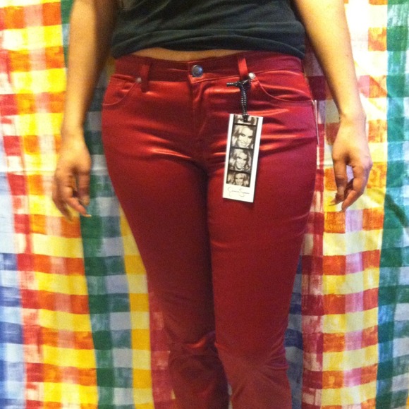 SOLD Red Jessica Simpson skinny pants - Picture 1 of 1