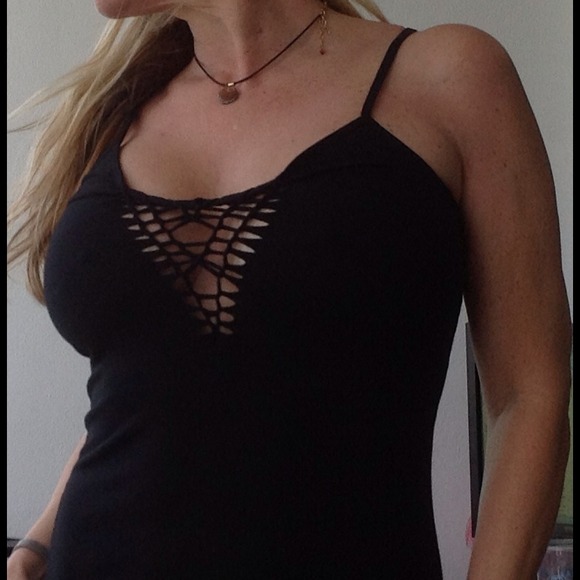 Macramé spaghetti tank