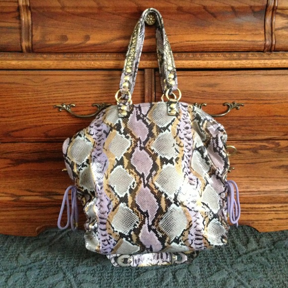 COACH ๐ฅSOLD๐ฅ EXOTIC POPPY LEATHER XL SPOTLIGHT - Picture 2 of 3