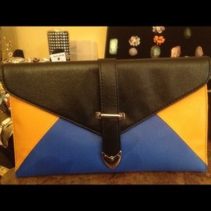 Multi colored clutch