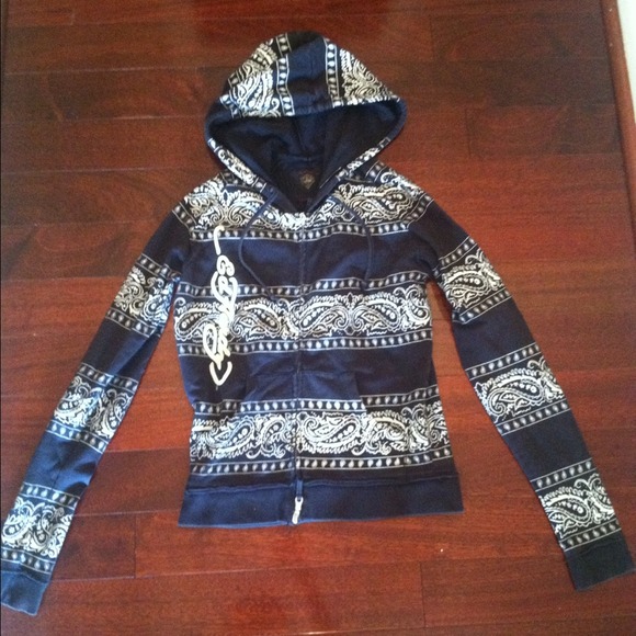 Ed Hardy Paisley Print Zip Up