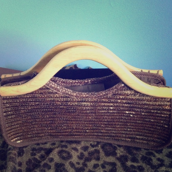 NEW & Pretty Brown Sequin Clutch.