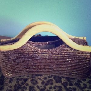 NEW & Pretty Brown Sequin Clutch.