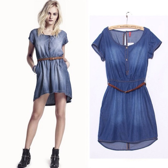 📌sale📌Super cute denim dress w/belt