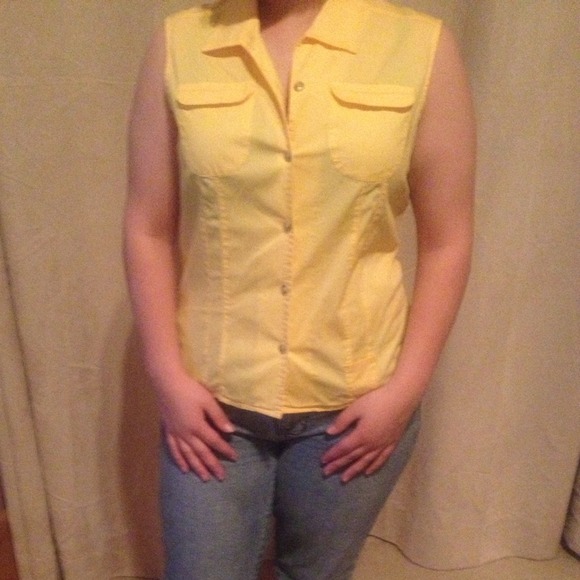 Yellow sleeveless top
