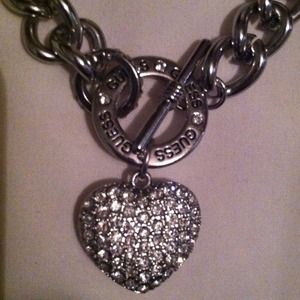 Diamond Embezzled Heart Necklace