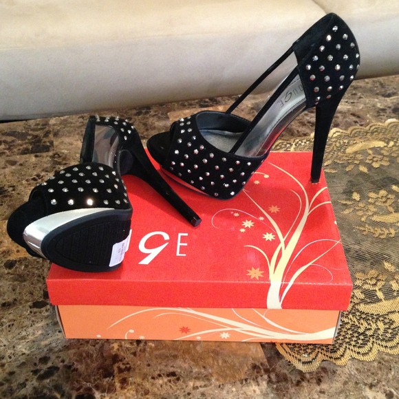 Black studed shoes