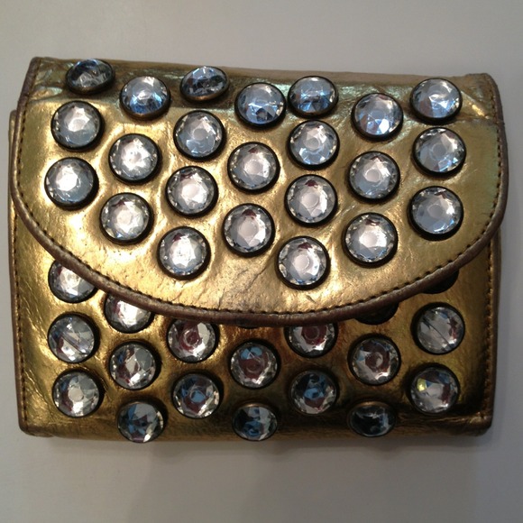 Betsy Johnson diamond gold wallet