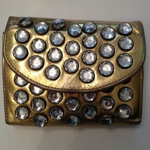 Betsy Johnson diamond gold wallet