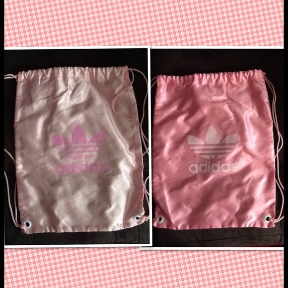 💫Adidas Pink Flip Reverse Drawstring Back Sack💫