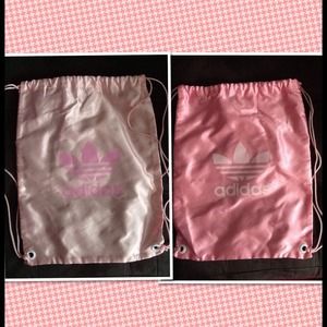 💫Adidas Pink Flip Reverse Drawstring Back Sack💫