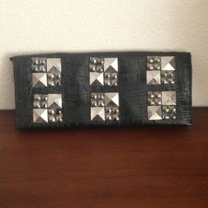 Black Studded Clutch