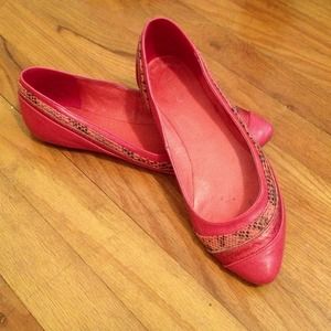 Coral Aldo flats, worn once!