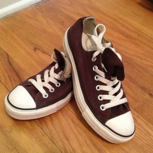 Brown, two tone converse.