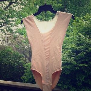 American Apparel Nude Mesh bodysuit