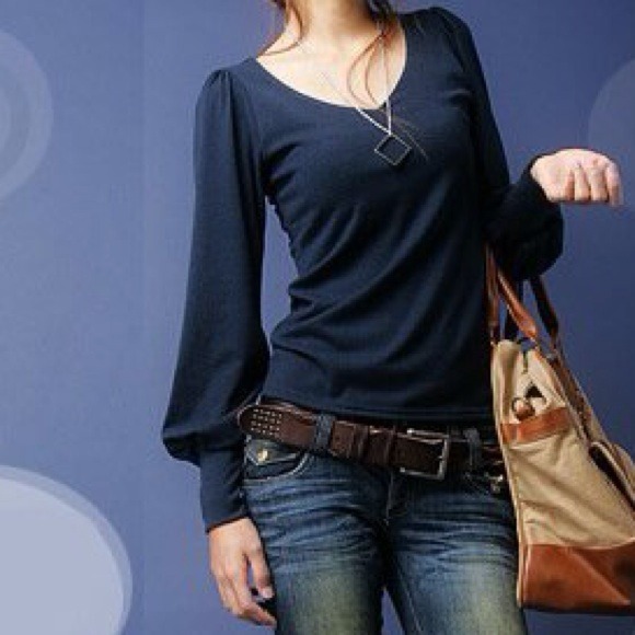 🔴SOLD🔴 Simple Blue Long Sleeve Shirt