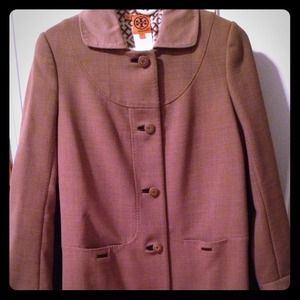 Tory Burch 3/4 camel color light jacket/coat.
