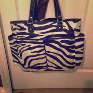Zebra print bag