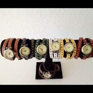 COLOR LEATHER WATCHES IN FASHION  FOR  15.00