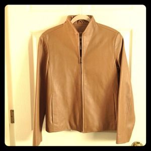 100% Lambskin Leather Jacket Coldwater Creek Sz. M