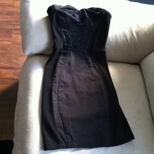 H&M black strapless dress