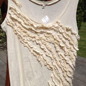 J Crew ruffle front tank -NWT - sz M