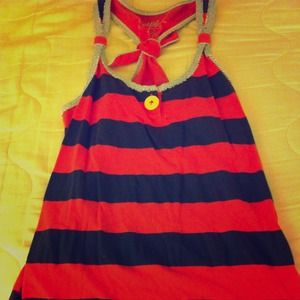 Scrapbook varsity stripe tank