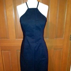 Simple black sexy halter dress. New