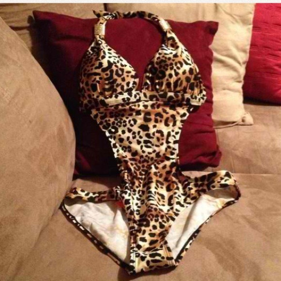 Animal print monokini