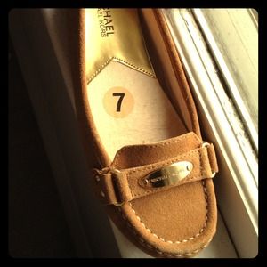 *HOLD* Michael Kors tan suede loafers worn twice!