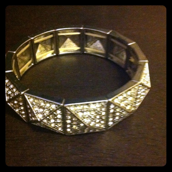 *Sold*Great Rhinestone Pyramid Bracelet! - Picture 1 of 4